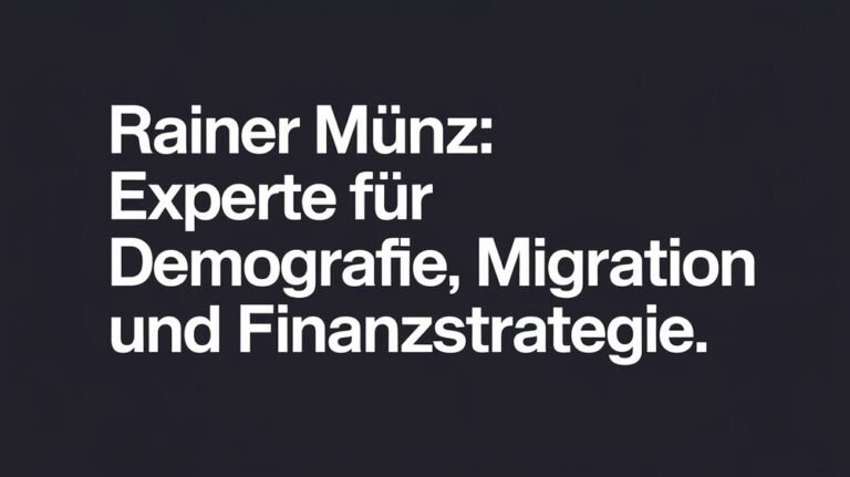 Rainer Münz Experte für Demografie, Migration und Finanzstrategie